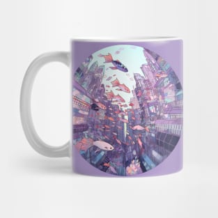 Underwater city in a bubble Mug